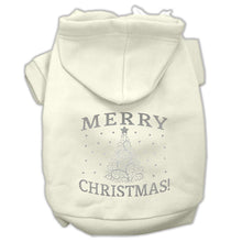 Mirage Pet 62-131 XXLCR Shimmer Christmas Tree Pet Hoodie, Cream -