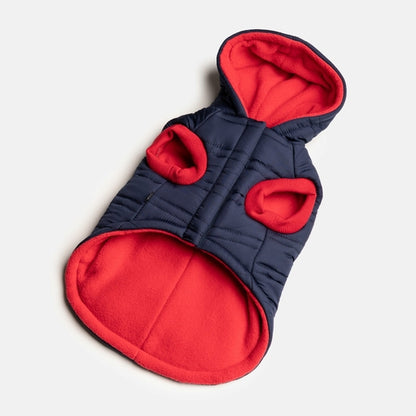 🔵 Noah Dog Jacket – Quilted Water-Resistant Winter Coat with Harness