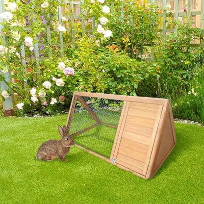 Wooden A Frame Outdoor Rabbit Cage Small Animal Cage