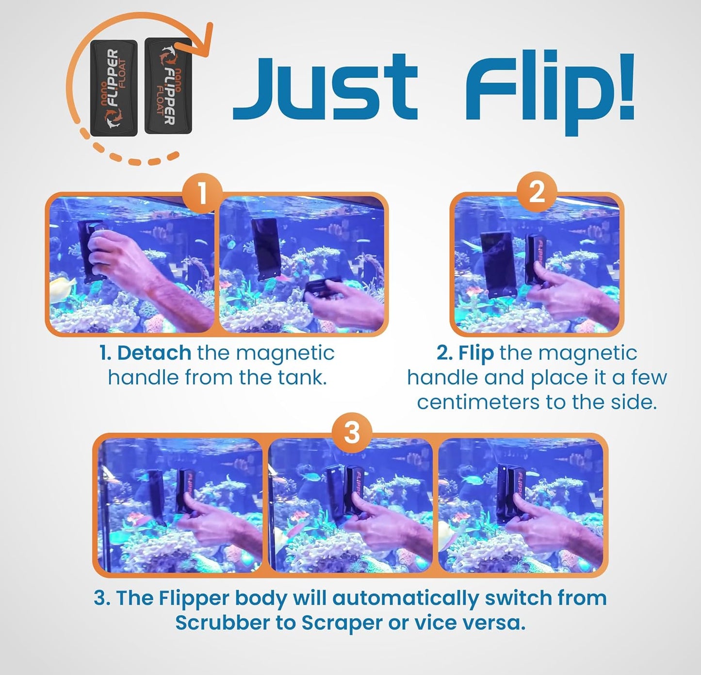 Flipper Nano Float 2 In 1 Magnetic Aquarium Algae Cleaner