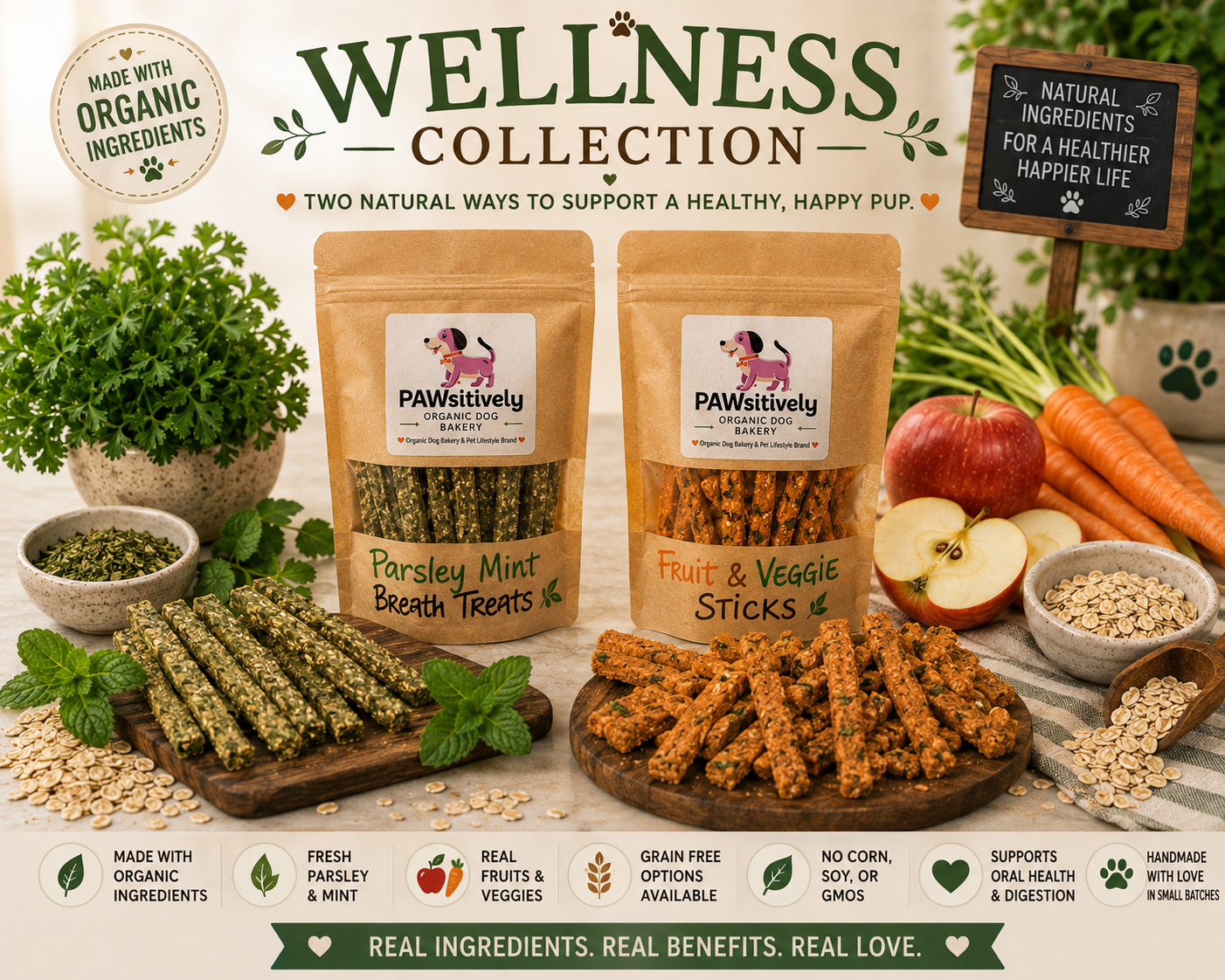 Wellness Collection | Organic Dog Treat Duo