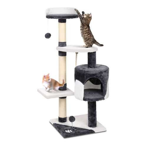 I Pet Cat Tree 112Cm Tower Scratching Post Scratcher Wood Condo House