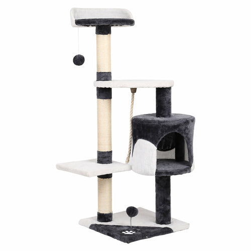 I Pet Cat Tree 112Cm Tower Scratching Post Scratcher Wood Condo House