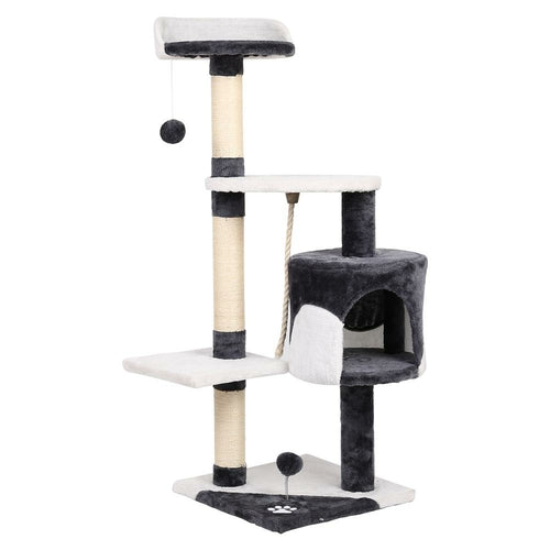I Pet Cat Tree 112Cm Tower Scratching Post Scratcher Wood Condo House