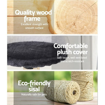 I Pet Cat Tree 112Cm Tower Scratching Post Scratcher Wood Condo House