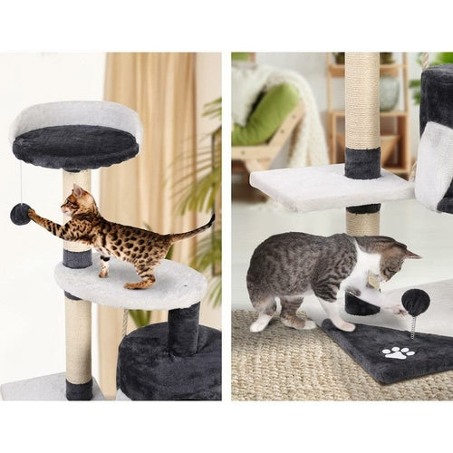 I Pet Cat Tree 112Cm Tower Scratching Post Scratcher Wood Condo House