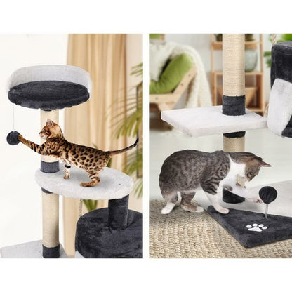 I Pet Cat Tree 112Cm Tower Scratching Post Scratcher Wood Condo House