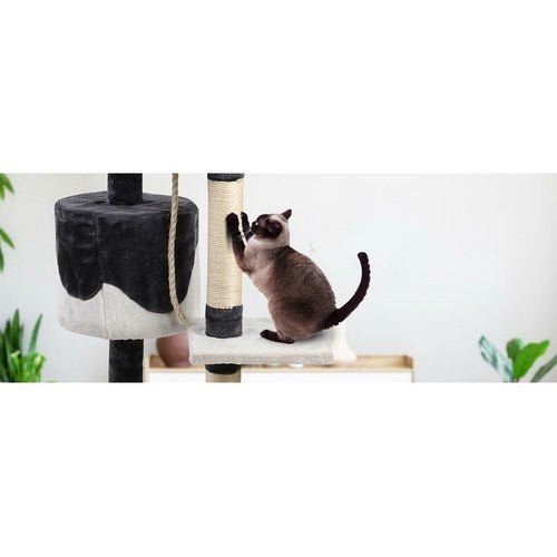 I Pet Cat Tree 112Cm Tower Scratching Post Scratcher Wood Condo House