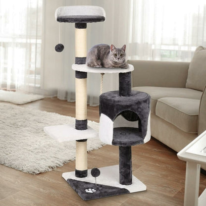 I Pet Cat Tree 112Cm Tower Scratching Post Scratcher Wood Condo House