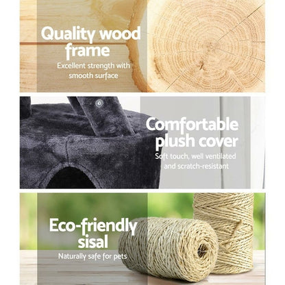 I Pet Cat Tree 120Cm Tower Scratching Post Scratcher Wood Condo House