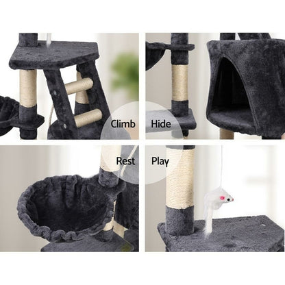 I Pet Cat Tree 120Cm Tower Scratching Post Scratcher Wood Condo House