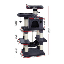 I Pet Cat Tree 145Cm Tower Scratching Post Scratcher Wood Condo House