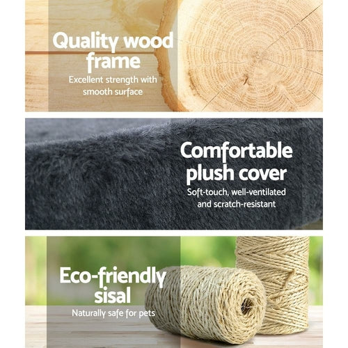 I Pet Cat Tree 145Cm Tower Scratching Post Scratcher Wood Condo House