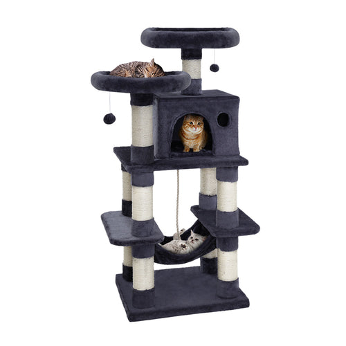 I Pet Cat Tree 145Cm Tower Scratching Post Scratcher Wood Condo House