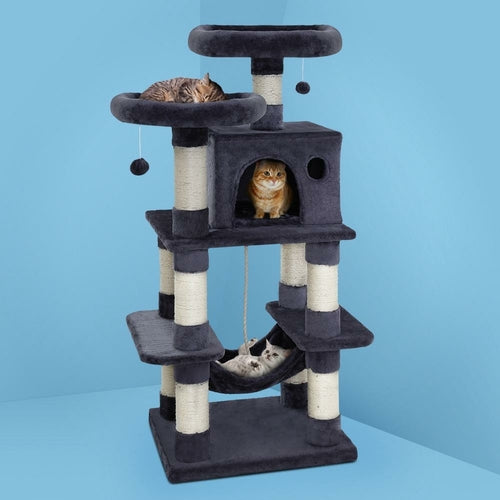 I Pet Cat Tree 145Cm Tower Scratching Post Scratcher Wood Condo House