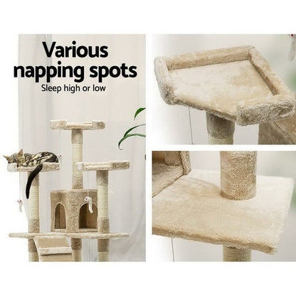 I Pet Cat Tree 180Cm Tower Scratching Post Scratcher Wood Condo House 1