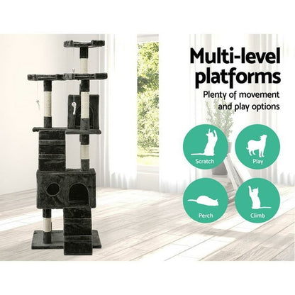 I Pet Cat Tree 180Cm Tower Scratching Post Scratcher Wood Condo House