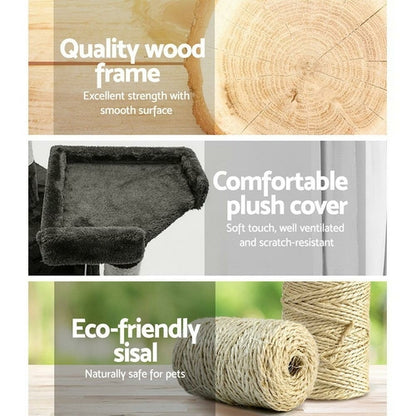 I Pet Cat Tree 180Cm Tower Scratching Post Scratcher Wood Condo House