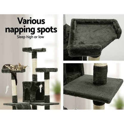 I Pet Cat Tree 180Cm Tower Scratching Post Scratcher Wood Condo House