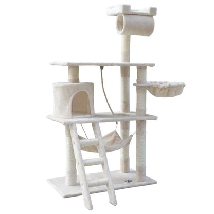 I Pet Cat Tree 141Cm Tower Scratching Post Scratcher Condo Wood House 1
