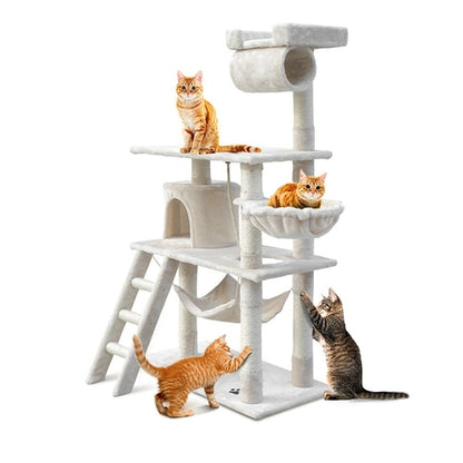I Pet Cat Tree 141Cm Tower Scratching Post Scratcher Condo Wood House 1