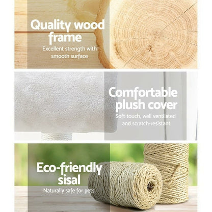 I Pet Cat Tree 141Cm Tower Scratching Post Scratcher Condo Wood House 1