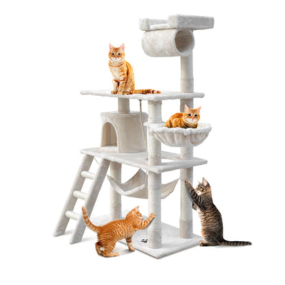 I Pet Cat Tree 141Cm Tower Scratching Post Scratcher Condo Wood House 1