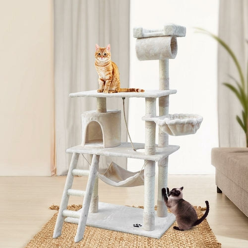 I Pet Cat Tree 141Cm Tower Scratching Post Scratcher Condo Wood House 1