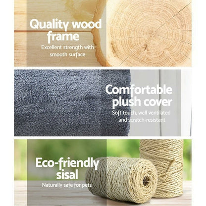 I Pet Cat Tree 141Cm Tower Scratching Post Scratcher Condo Wood House