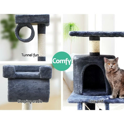 I Pet Cat Tree 141Cm Tower Scratching Post Scratcher Condo Wood House