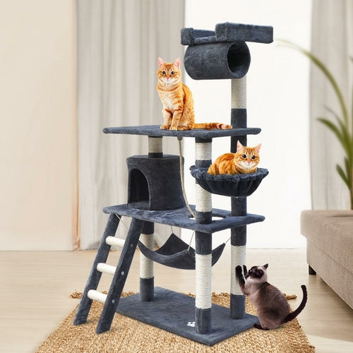 I Pet Cat Tree 141Cm Tower Scratching Post Scratcher Condo Wood House