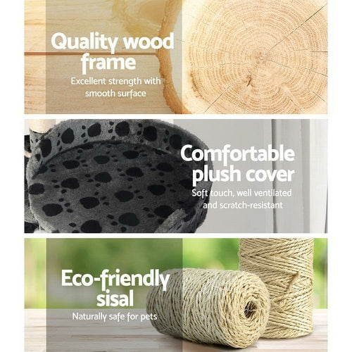 I Pet Cat Tree 120Cm Tower Scratching Post Scratcher Trees Bed Wood