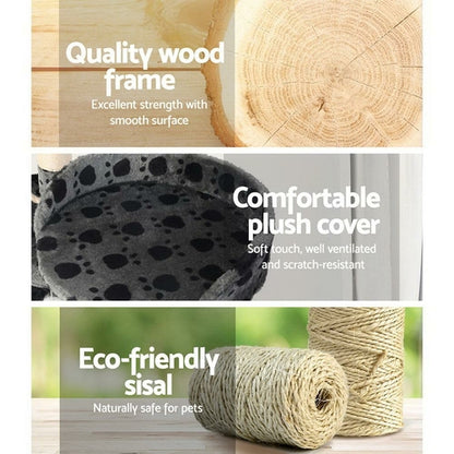 I Pet Cat Tree 120Cm Tower Scratching Post Scratcher Trees Bed Wood