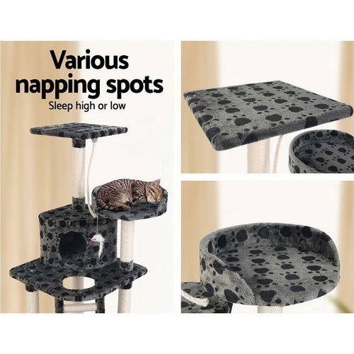 I Pet Cat Tree 120Cm Tower Scratching Post Scratcher Trees Bed Wood