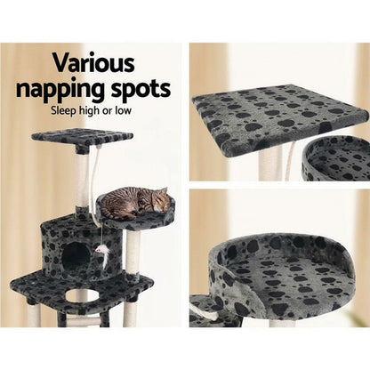 I Pet Cat Tree 120Cm Tower Scratching Post Scratcher Trees Bed Wood