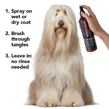 THE LEAVE IN Dog Detangling Leave in Spray — Detangling, Moisturizing & Conditioning Leave In Spray for Dogs