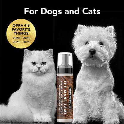 THE MANE TAME Waterless Dog & Cat Shampoo — No-Rinse Pet Grooming and Quick Cleaning