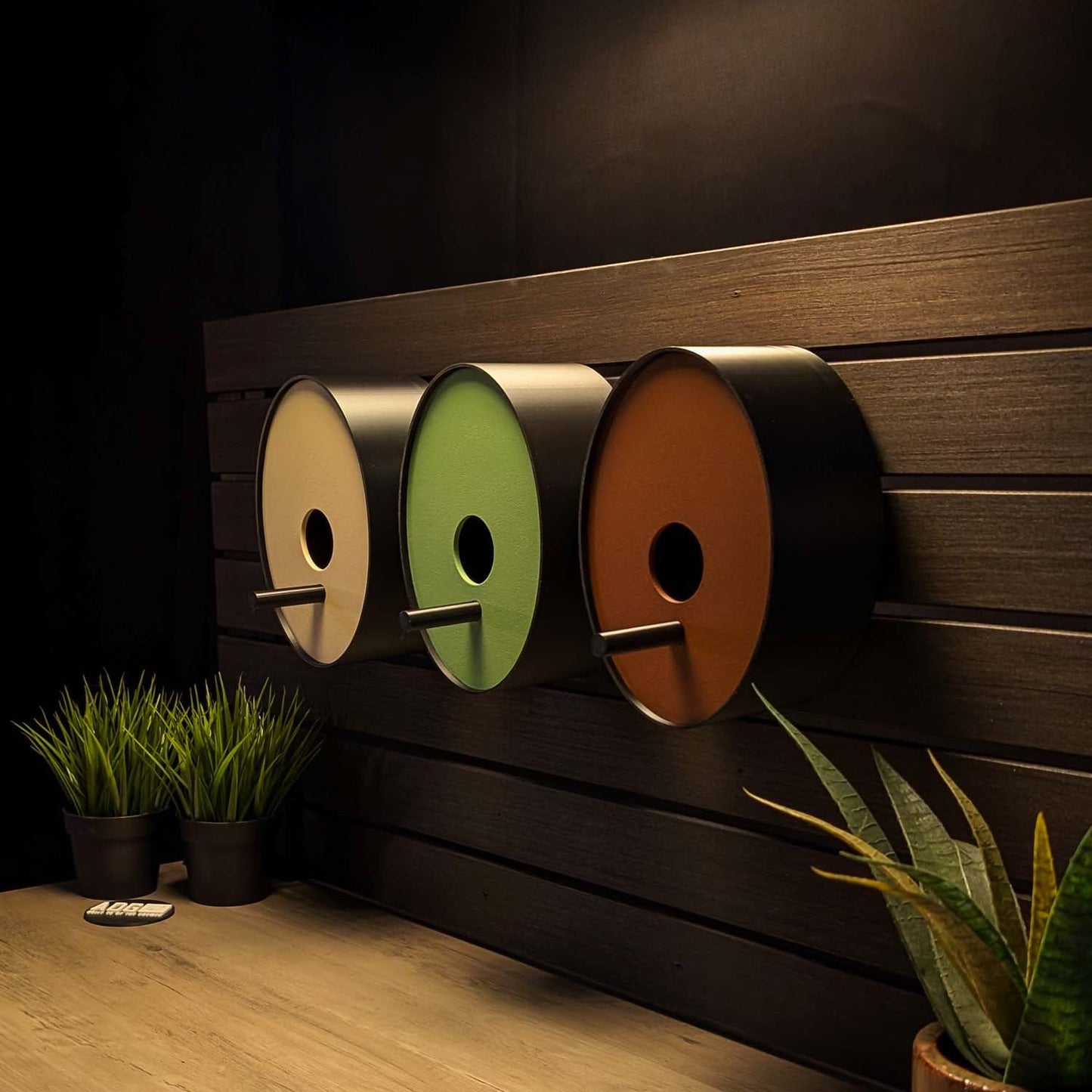 ADG42 Ellipse Modern Earth Tone Birdhouse