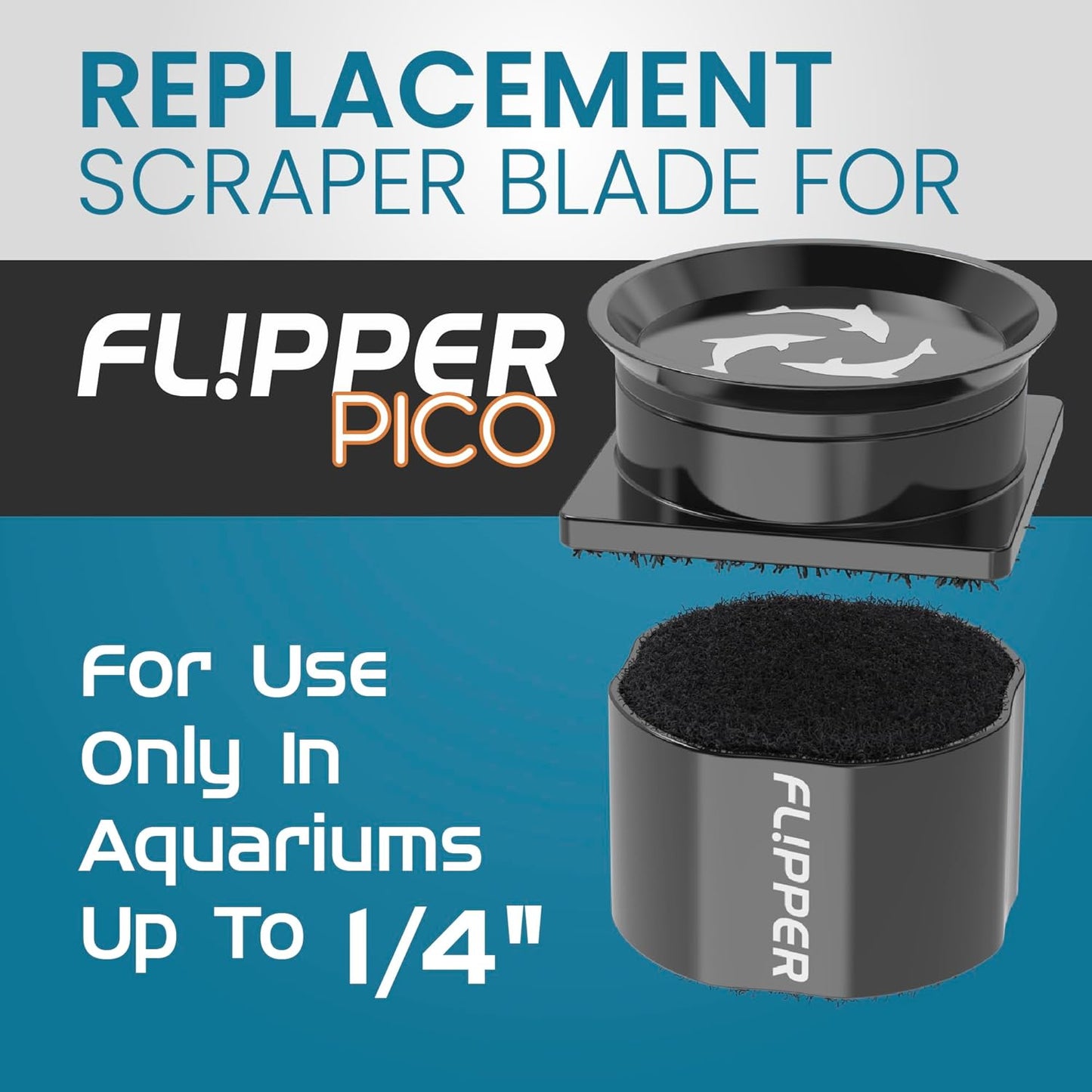 Flipper Pico 2 In 1 Aquarium Magnet Cleaner Replacement Blades 4 Pack