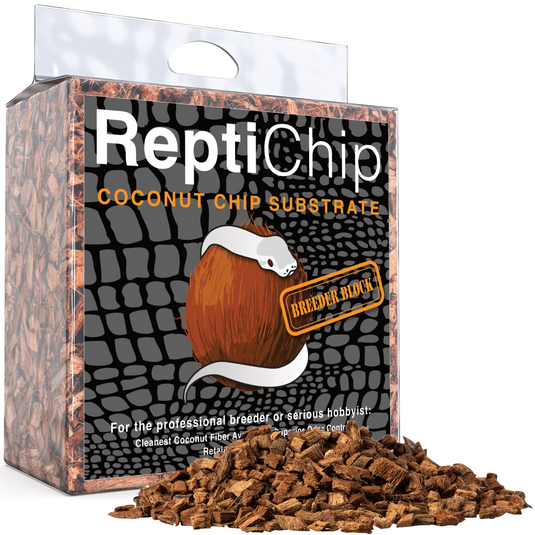 ReptiChip Breeder Blocks premium organic coconut chip substrate for reptiles and breeders