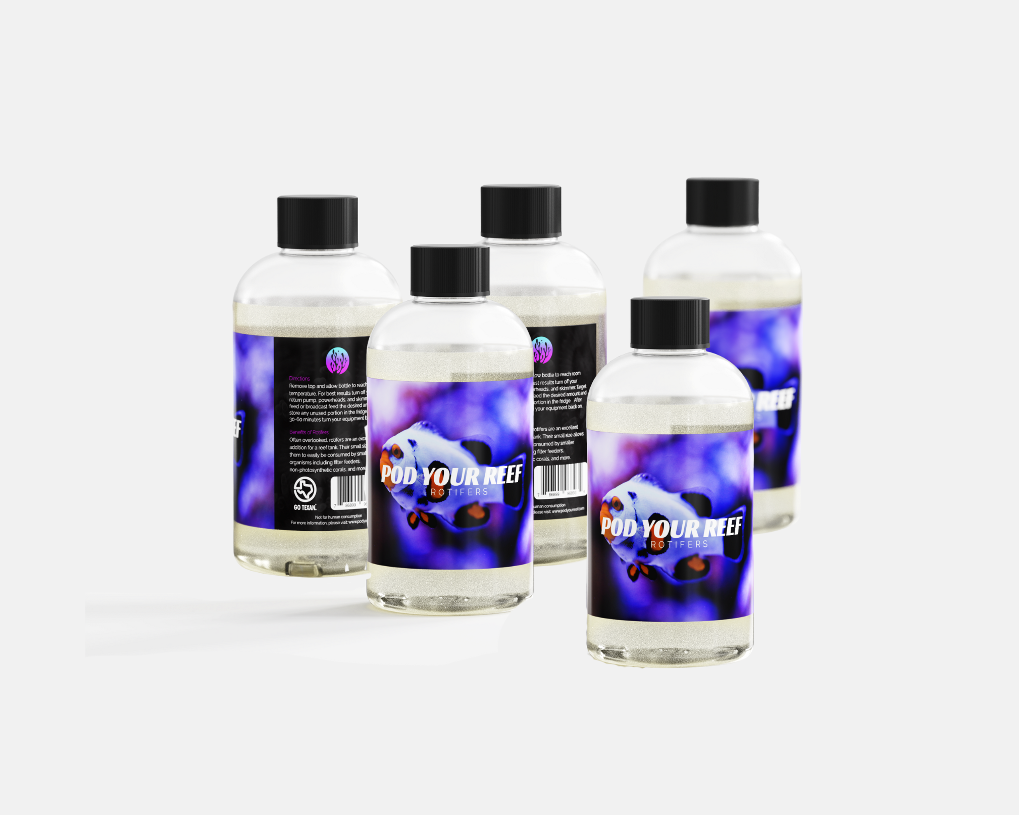 Brachionus Plicatilis Live Rotifer Feeding Pack 5 Bottles