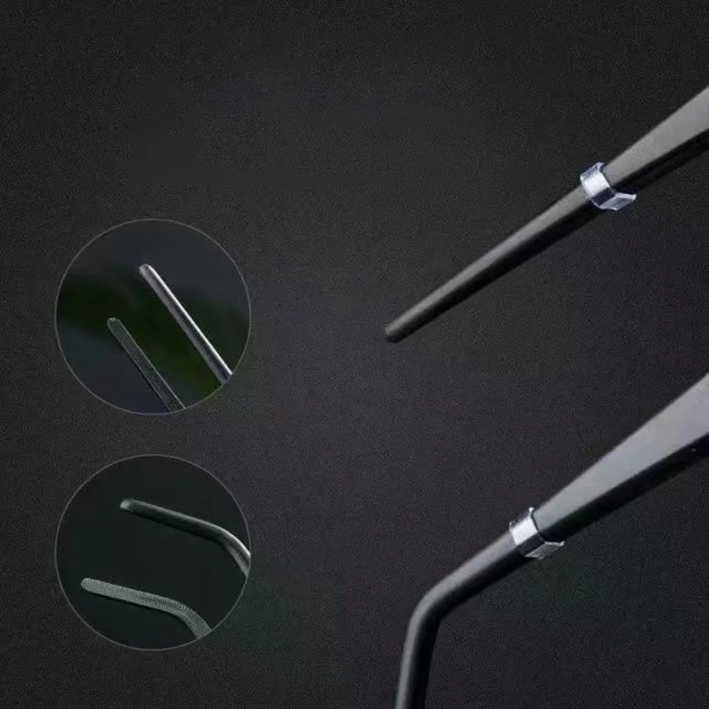 27 38 48Cm Aquarium Plant Tweezers Multifuctional Stainless Steel Elbow Tweezers Fish Tank Aquascape Tools Aquarium Feeding Tong 1