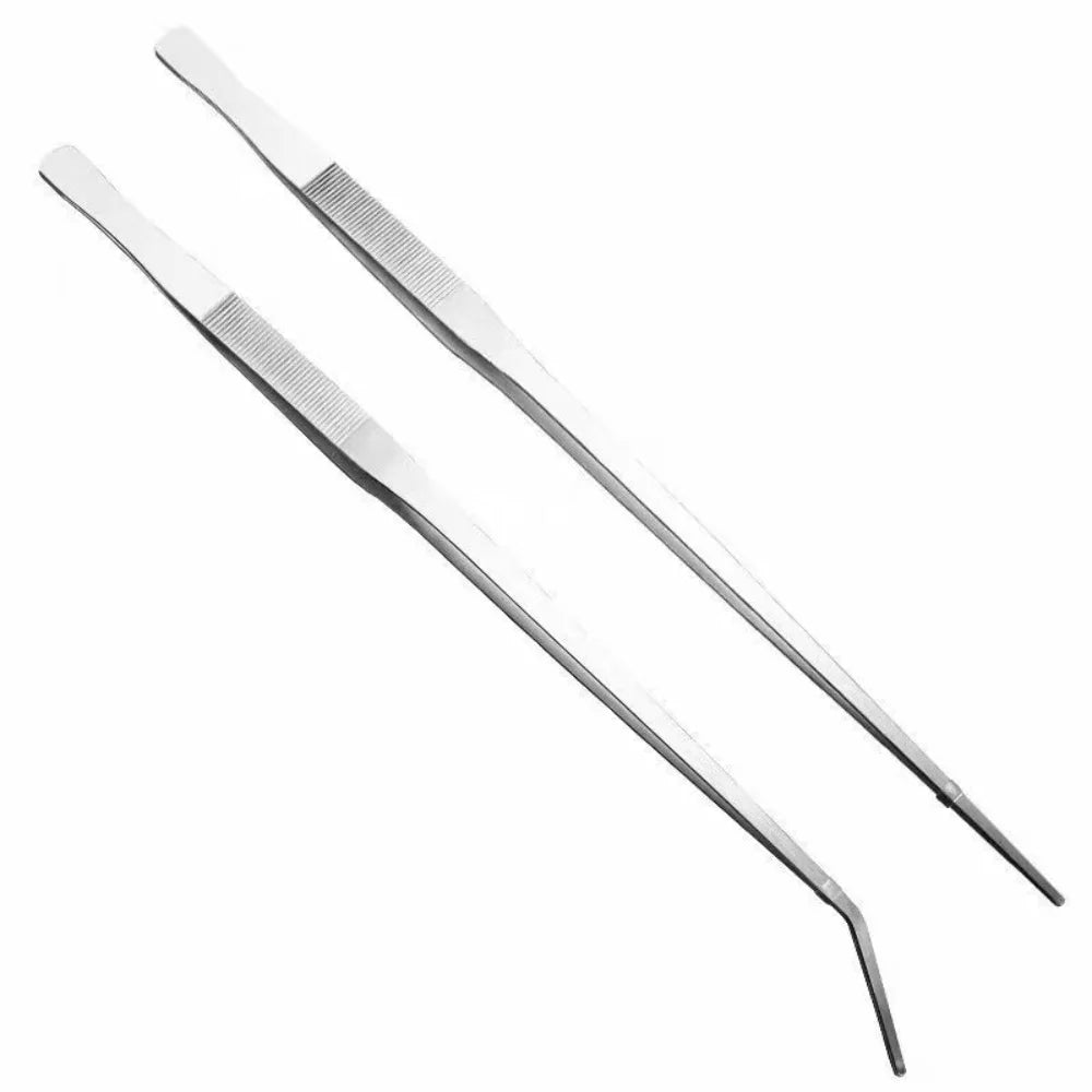 27 38 48Cm Aquarium Plant Tweezers Multifuctional Stainless Steel Elbow Tweezers Fish Tank Aquascape Tools Aquarium Feeding Tong 1