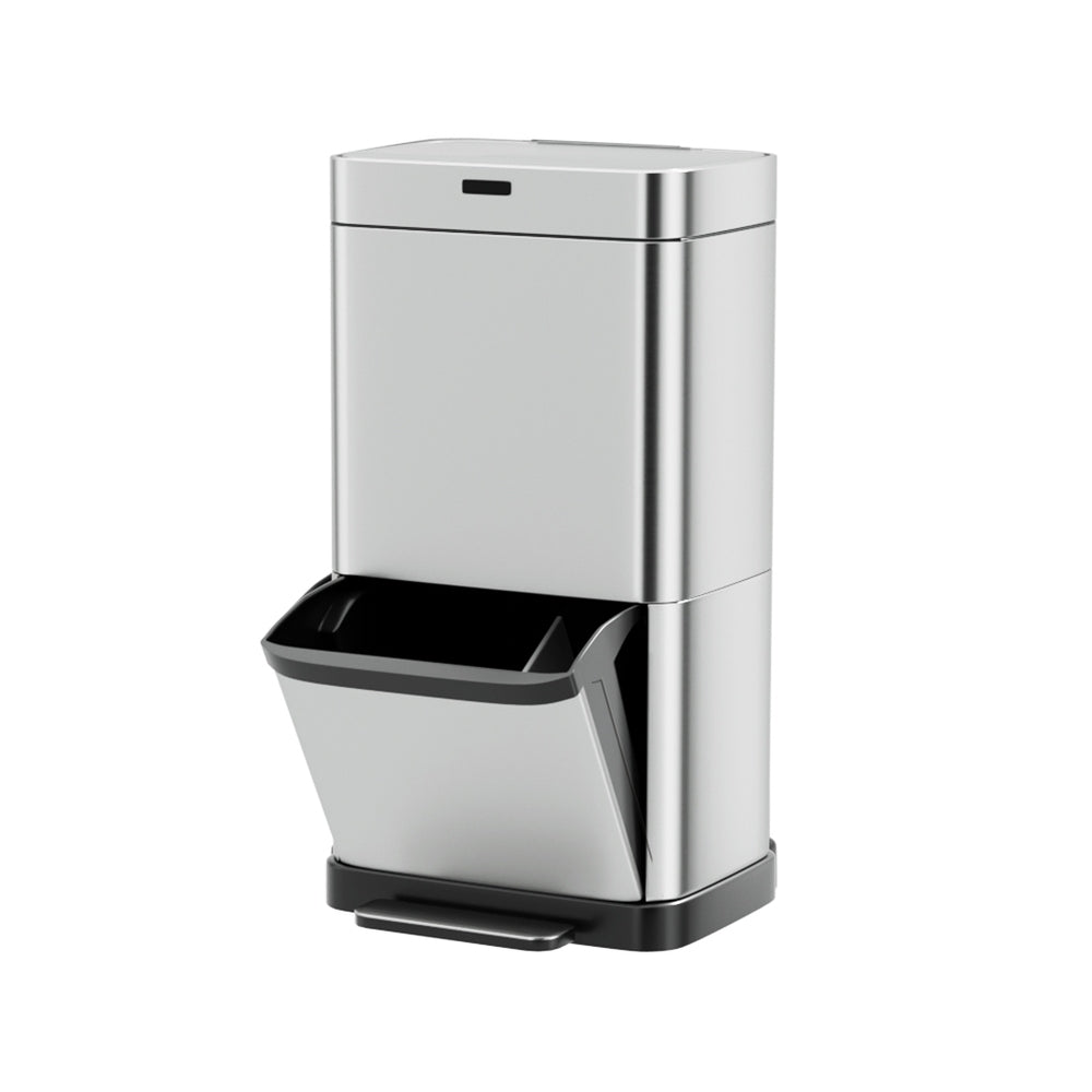 NNEDSZ 70L Motion Sensor Bin Pedal Bins Automatic Siver