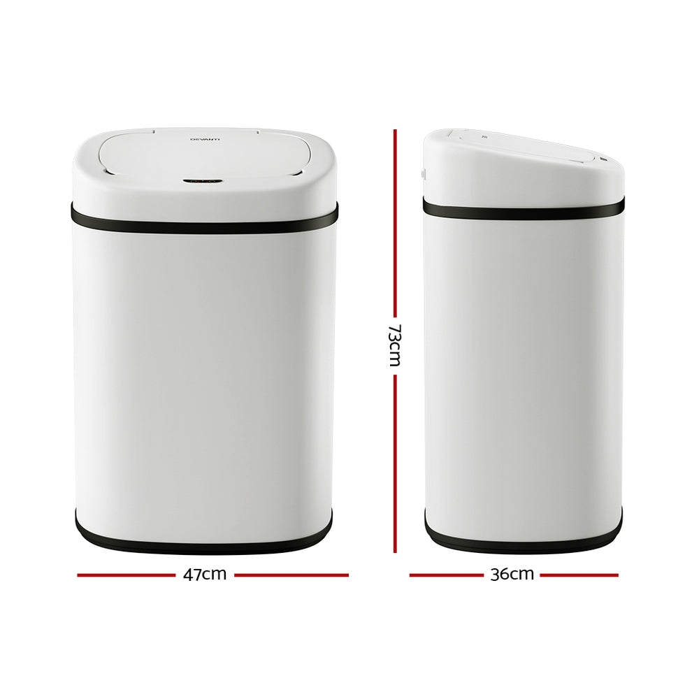 NNEDSZ 82L Motion Sensor Bin Rubbish Automatic White