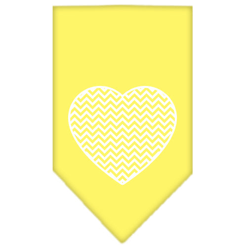 Pet and Dog Bandana Screen Printed, "Chevron Heart"