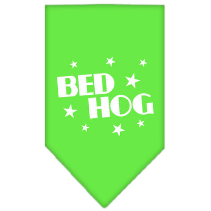 Pet and Dog Bandana Screen Printed, "Bed Hog"