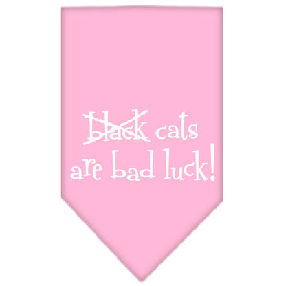 Halloween Pet and Dog Bandana Screen Printed, "Black Cats are Bad Luck"
