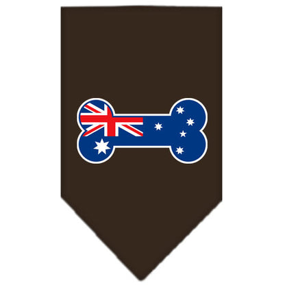 Pet and Dog Bandana Screen Printed, "Bone Shaped Australian Flag"