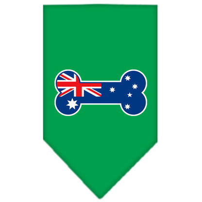 Pet and Dog Bandana Screen Printed, "Bone Shaped Australian Flag"